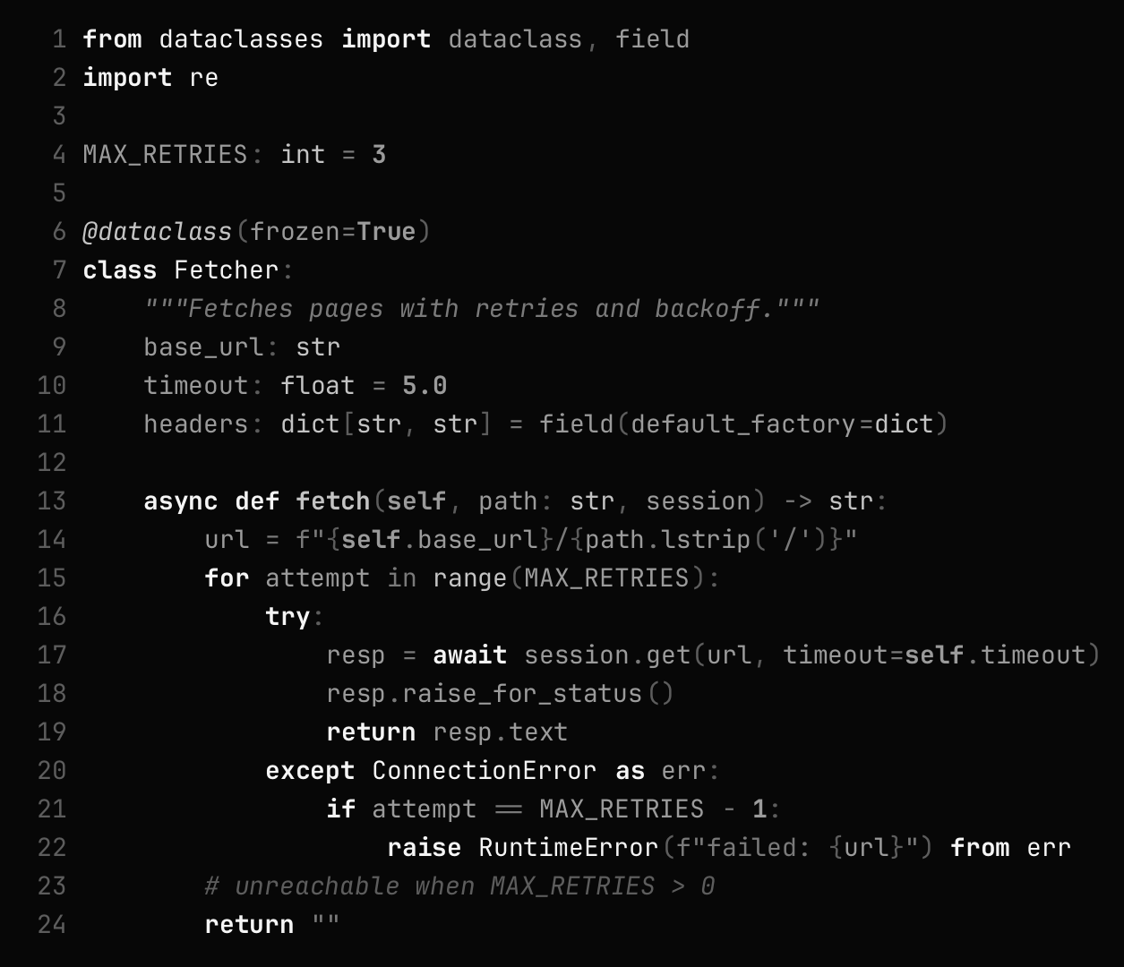 michael dark — Python